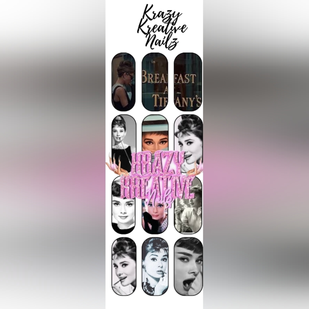Breakfast at Tiffanys Waterslide Nail decals